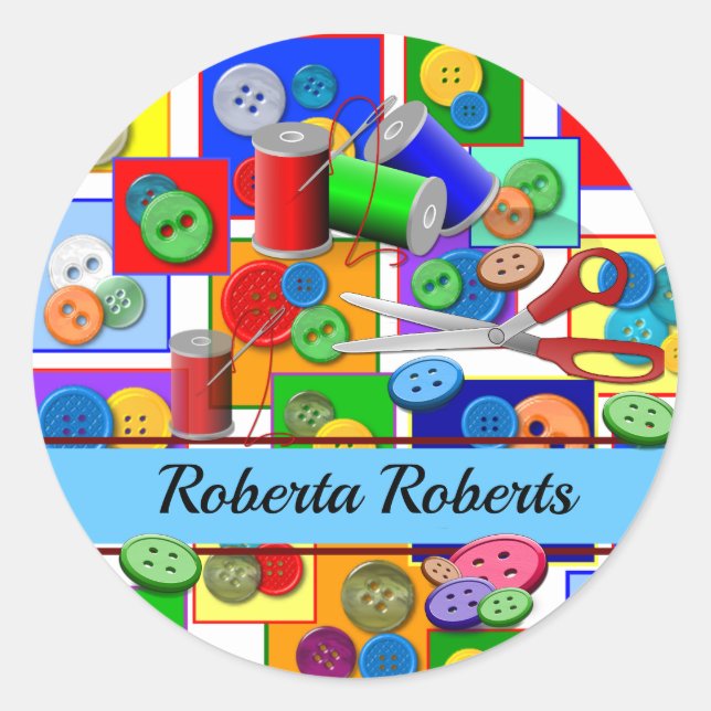 Pegatina Redonda Masticando para niños (Anverso)