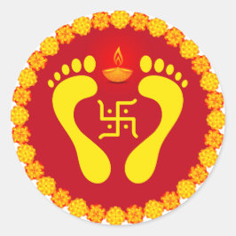 Pegatina Redonda Mata Lakshmi