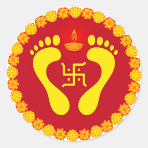 Pegatina Redonda Mata Lakshmi