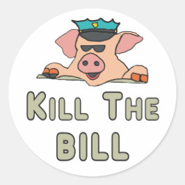 Pegatina Redonda Matar a la ley