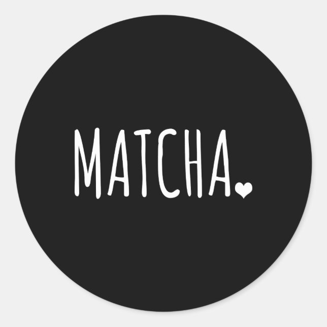 Pegatina Redonda Matcha Matcha Tea (Anverso)