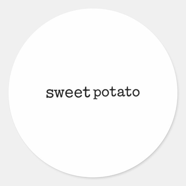 Pegatina Redonda Matching Funny Sweet Tato Kind Of Rude Tato  (Anverso)