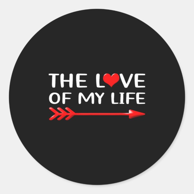 Pegatina Redonda Matching His And Hers Couples Funny Set Valentine  (Anverso)