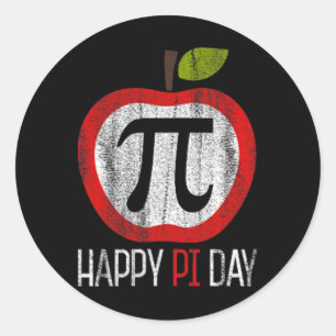 Pegatina Redonda Matemática de la camiseta de Apple Pi