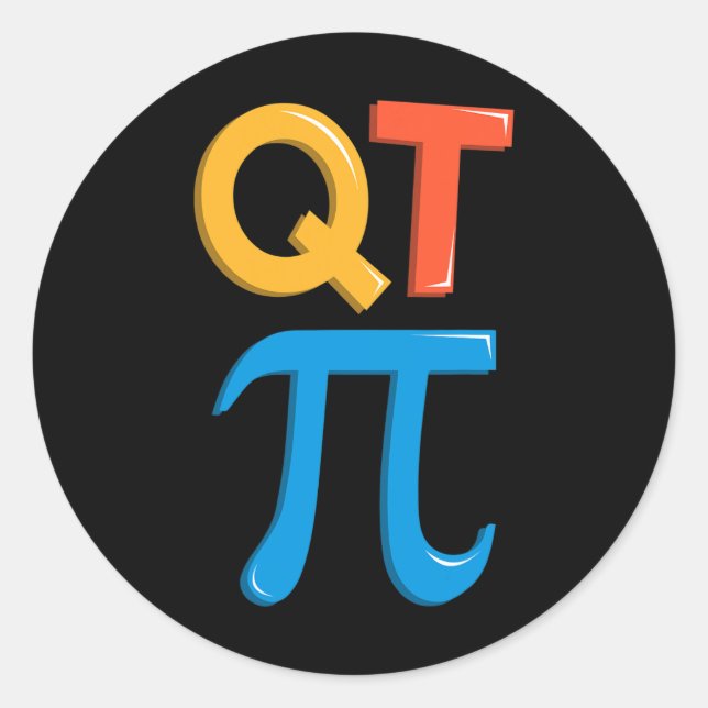 Pegatina Redonda Matemática matemática del Día de la Ilustración Cu (Anverso)