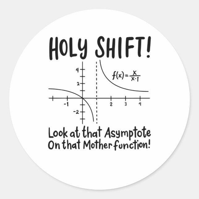 Pegatina Redonda Matemáticas (Anverso)