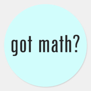 Pegatina Redonda ¿matemáticas conseguida?
