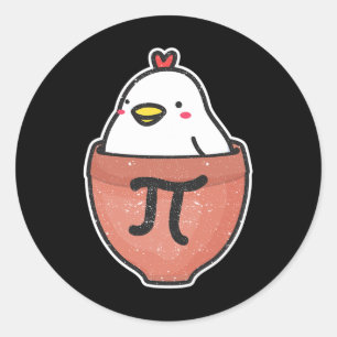 Pegatina Redonda Matemáticas del profesor de matemáticas divertidas