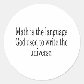 Pegatina Redonda Matemáticas - El lenguaje de Dios