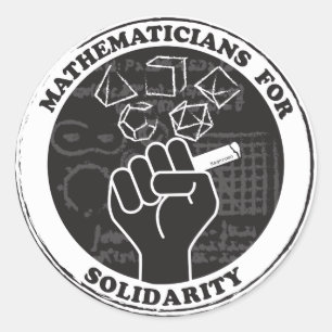 Pegatina Redonda Matemáticos de Pegatinas solidarios