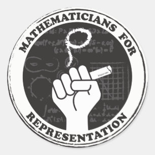 Pegatina Redonda Matemáticos para los pegatinas de la