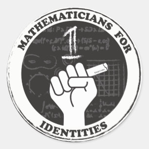 Pegatina Redonda Matemáticos para pegatinas de identidades