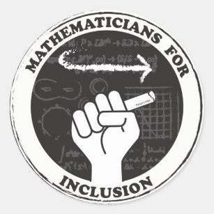 Pegatina Redonda Matemáticos para pegatinas de inclusión