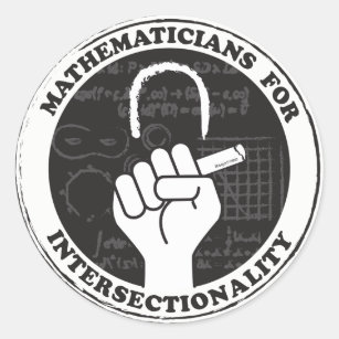 Pegatina Redonda Matemáticos para pegatinas de interseccionalidad