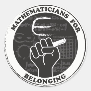 Pegatina Redonda Matemáticos para pegatinas dueños