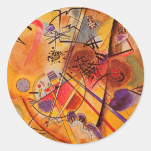 Pegatina Redonda Material gráfico abstracto de Kandinsky