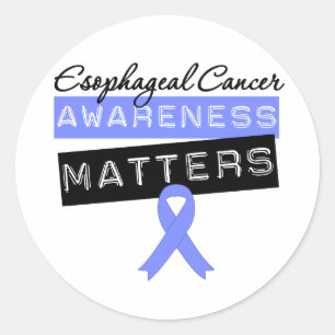 Pegatina Redonda Materias del esófago de la conciencia del cáncer