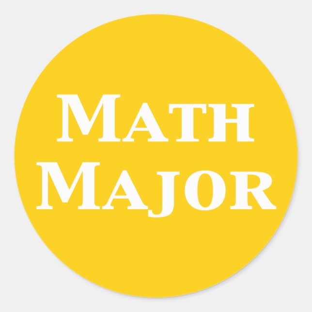 Pegatina Redonda Math Major Gifts (Anverso)