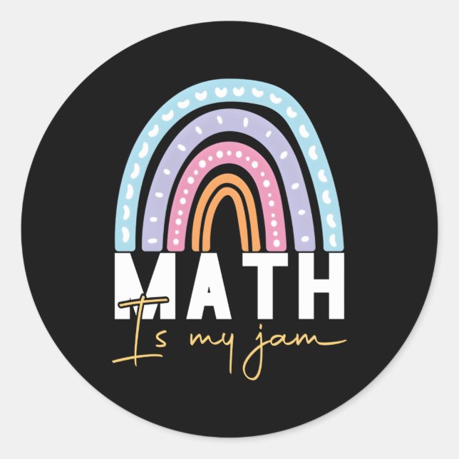 Pegatina Redonda Math Math Math es mi mermelada (Anverso)