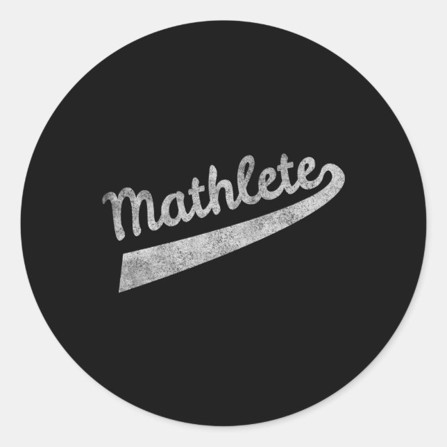 Pegatina Redonda Mathlete (Anverso)