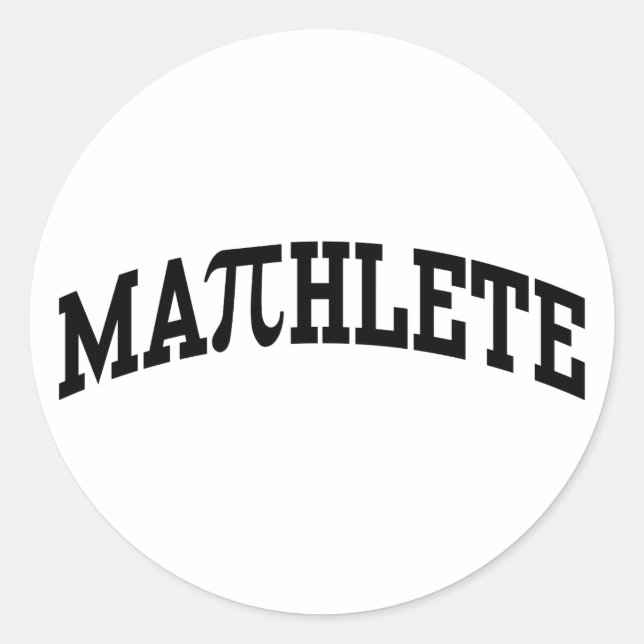 Pegatina Redonda Mathlete (Anverso)