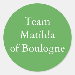 Pegatina Redonda Matilda de Boulogne, reina de Inglaterra