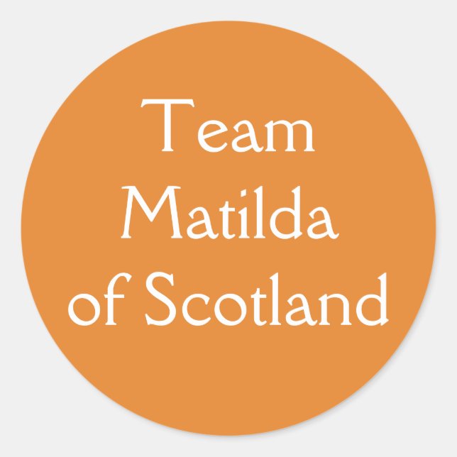 Pegatina Redonda Matilda de Escocia Reina de Inglaterra (Anverso)