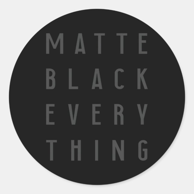 Pegatina Redonda Matte Black Every Thting Tech Everything (Anverso)