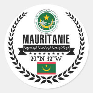 Pegatina Redonda Mauritania