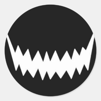 Pegatina Redonda Maw Mouth