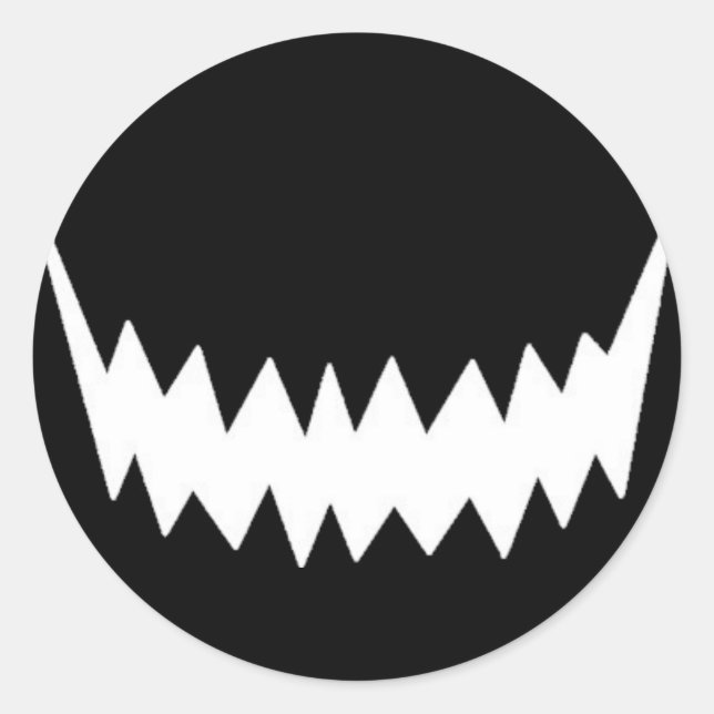 Pegatina Redonda Maw Mouth (Anverso)