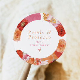 Pegatina Redonda MAX Flores Brillantes y Brunch de Novia con Prosec