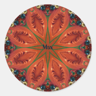 Pegatina Redonda MAX ~ NAVIDADES SOMBRAS ~ azul rojo ~ amarillo