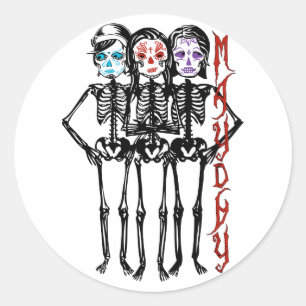 Pegatina Redonda mayday : color tocado 2