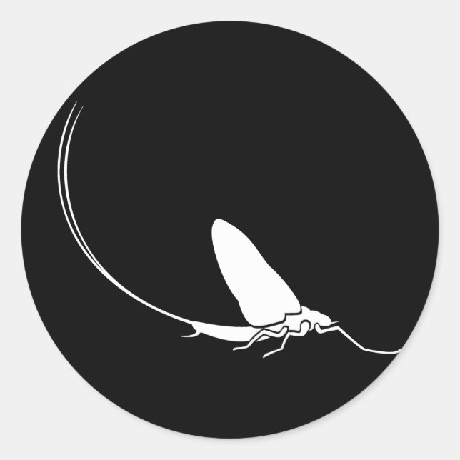 Pegatina Redonda Mayfly (Anverso)