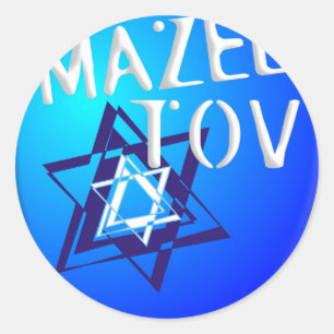 Pegatina Redonda Mazal Tov