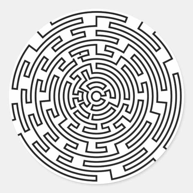 Pegatina Redonda Maze redondo (Anverso)
