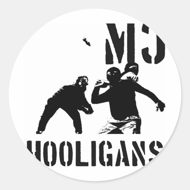 PEGATINA REDONDA MC HOOLIGANS (Anverso)