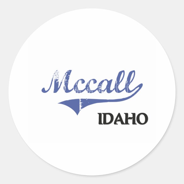 Pegatina Redonda Mccall Idaho City Classic (Anverso)