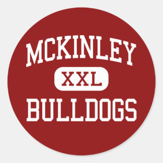 Pegatina Redonda McKinley - Bulldoges - Secundaria - Cantón Ohio