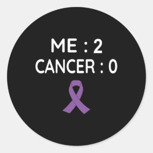 Pegatina Redonda Me 2 Cancer 0 Conciencia Pancreática sobre el Cánc