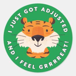 Pegatina Redonda Me Acabo De Ajustar Y Siento Una Gran Quiropráctic