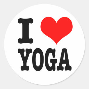 PEGATINA REDONDA ME AMA (AMO) YOGA
