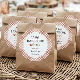 Pegatina Redonda Me Caso Barbacoa Ducha Nupcial