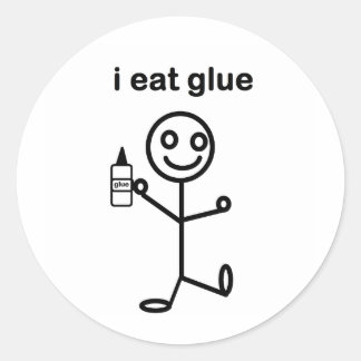 Pegatina Redonda Me Comí Glue