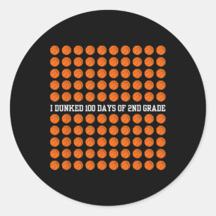 Pegatina Redonda Me Dormí 100 Días De 2º Grado Bysketbyll Sport Sc
