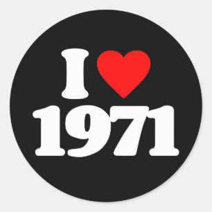 PEGATINA REDONDA ME ENCANTA 1971