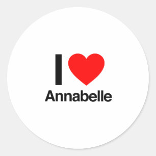 Pegatina Redonda me encanta annabelle