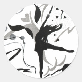 Pegatina Redonda Me Encanta Bailar