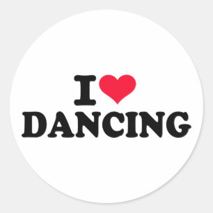 Pegatina Redonda Me encanta bailar